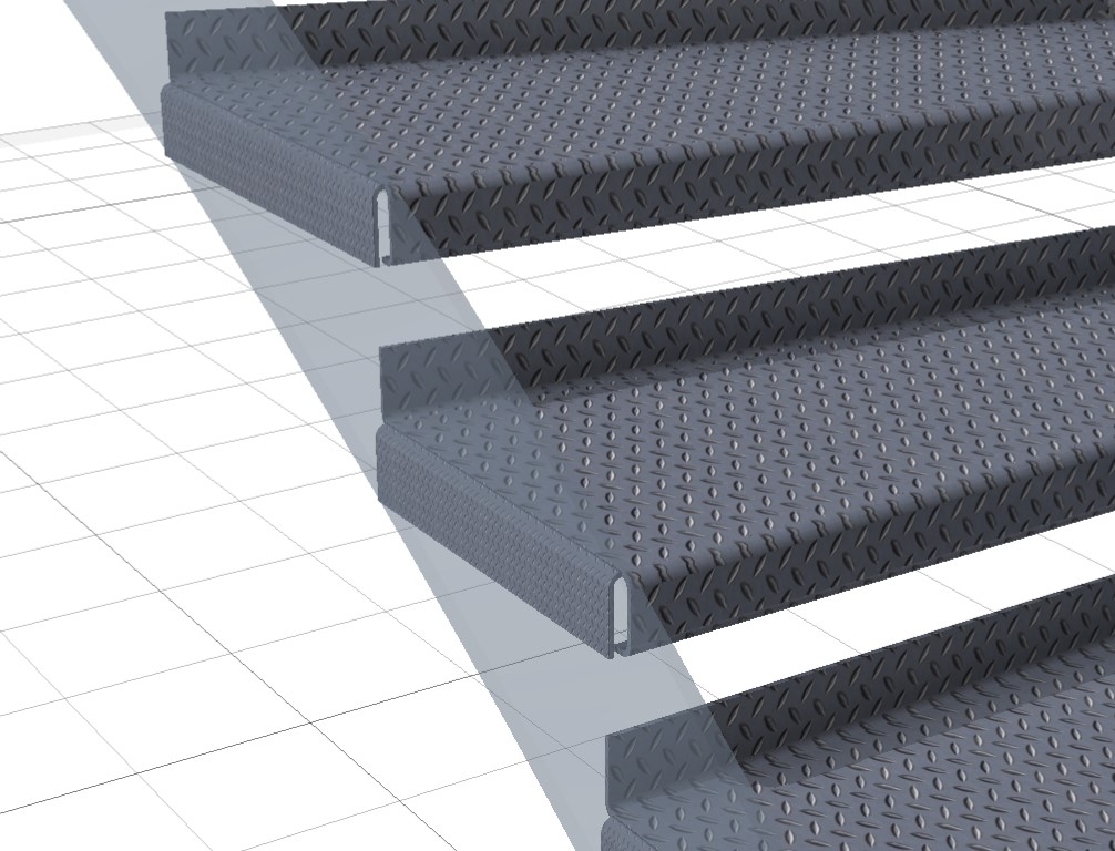 Bent Sheet Metal Steps