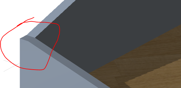 Corner connection with square