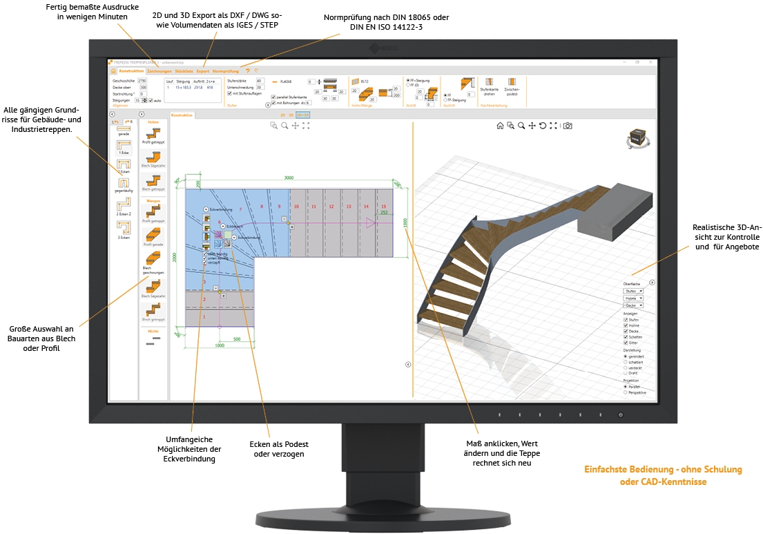 TREPEDIA stair software overview