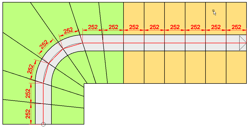Walking line on a quarter-turn winder
