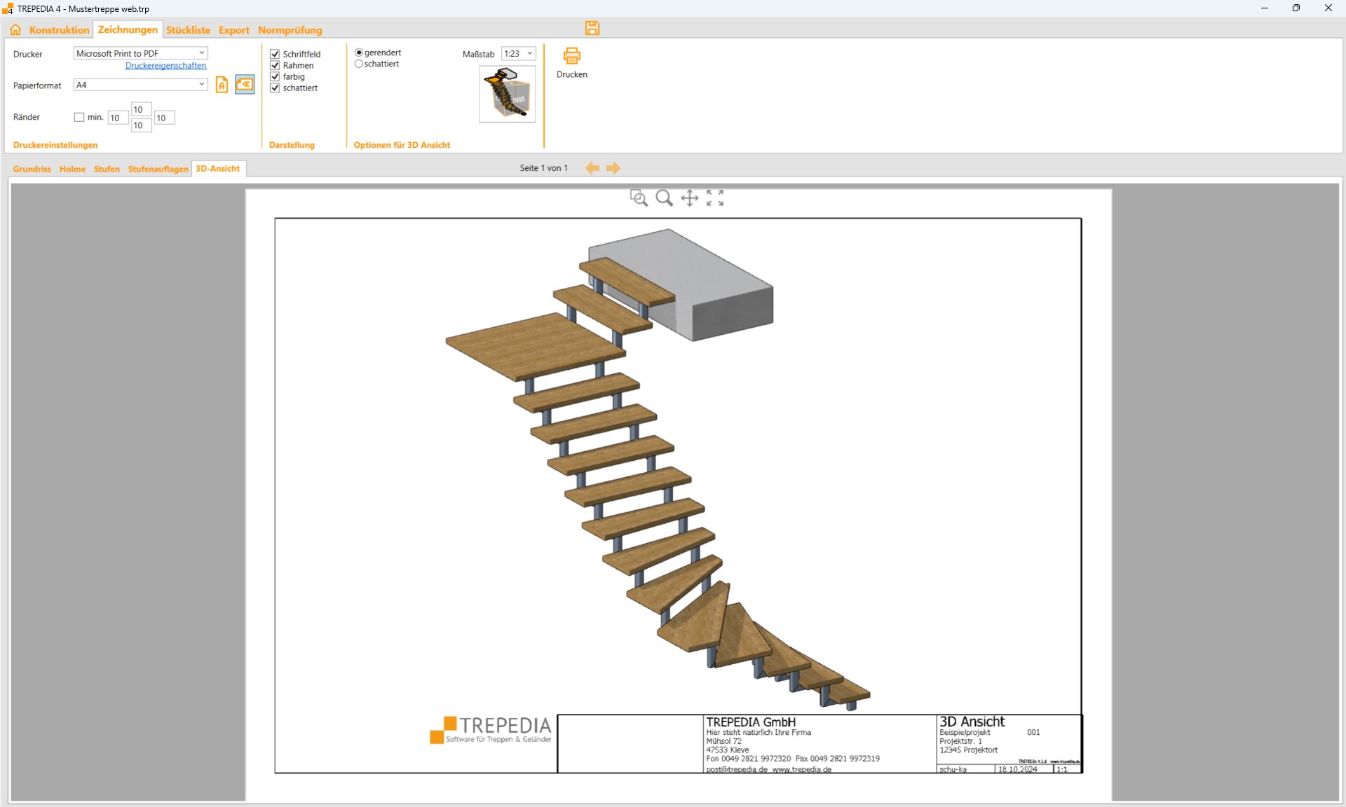 TREPEDIA 3D View Example