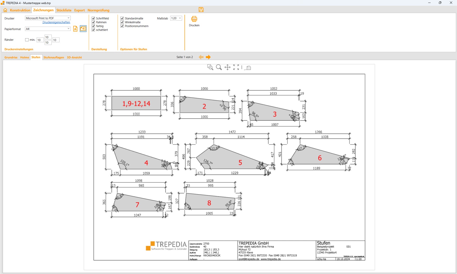 TREPEDIA Step Drawings Example