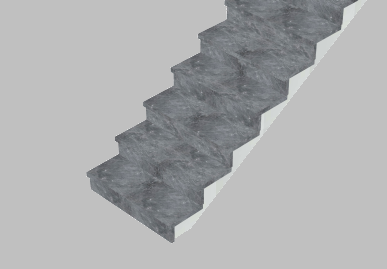 Concrete stair with stone steps