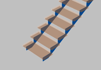 Stringer stair, over-slung