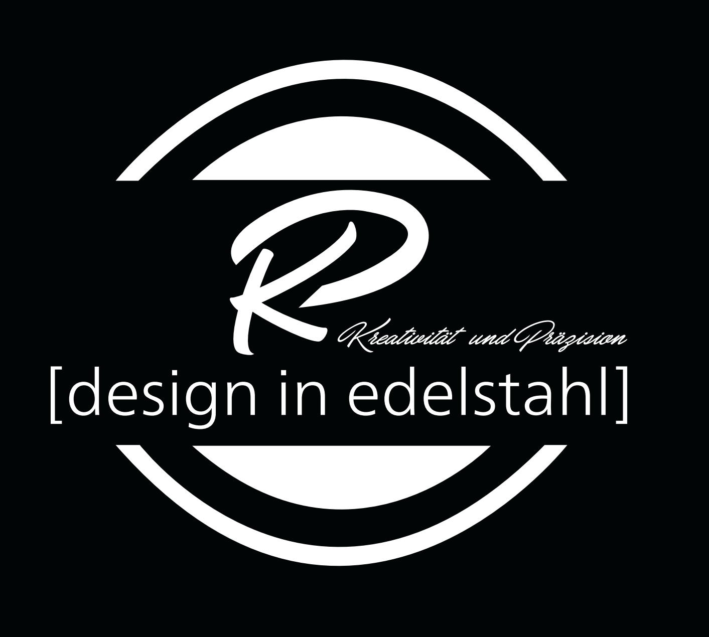 Firma design in Edelstahl